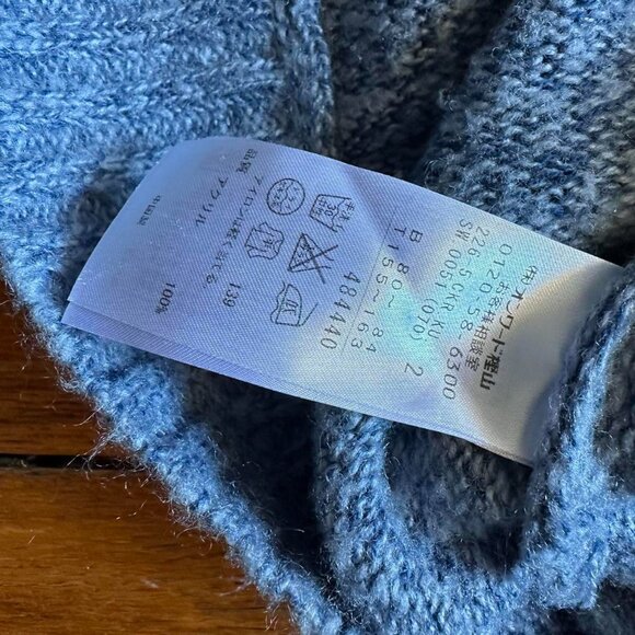 Dip Drops Blink Knit Turtleneck Sweater Women 2 Blue‎ Grey Japanese Streetwear - Picture 6 of 8